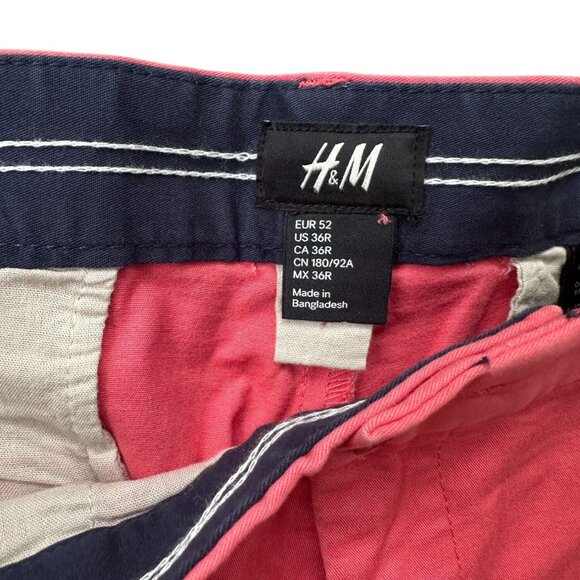 H&M Men's Washed Red Casual Pants Size 36R - Picture 4 of 6